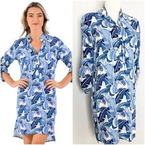 Walker & Wade Day Tripper Dress – Cobalt Tropical Print – XXS